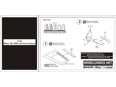 Bf 109E control surfaces - Tamiya - zdjęcie 2