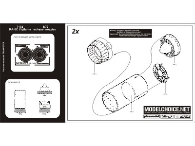 RA-5C Vigilante exhaust nozzles - Trumpeter - zdjęcie 2