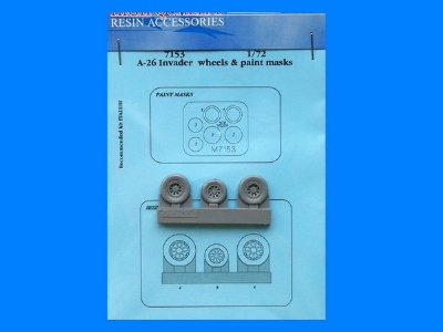 A-26 Invader wheels + paint mask - Italeri - zdjęcie 1