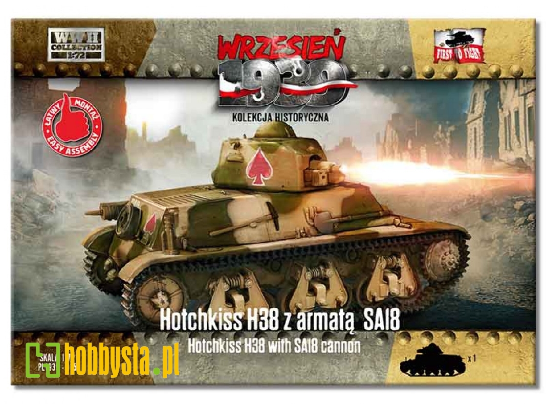 Hotchkiss H38 z armatą SA18 - zdjęcie 1 Hotchkiss H38 z armatą SA18 - zdjęcie 1