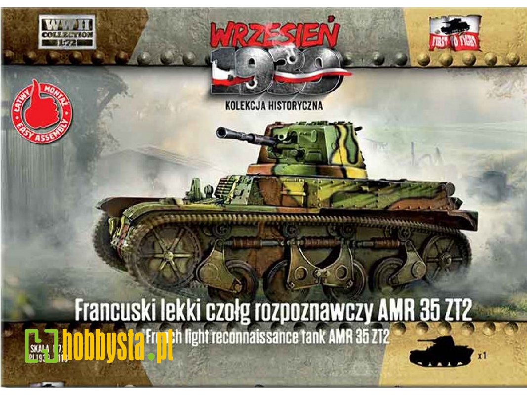 Francuski lekki czołg rozpoznawczy AMR 35 ZT2 - zdjęcie 1 Francuski lekki czołg rozpoznawczy AMR 35 ZT2 - zdjęcie 1