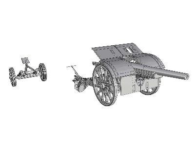 Cannone Da105/28 With Carrello Elastico Trailer - zdjęcie 5
