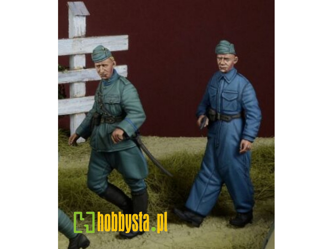 Dutch Nco & Armoured Car Crewman Walking, Holland 1940 - zdjęcie 1 Dutch Nco & Armoured Car Crewman Walking, Holland 1940 - zdjęcie 1