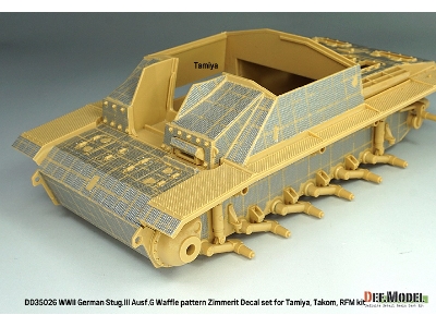 Wwii German Stug.Iii Ausf.G Waffle Pattern Zimmerit Decal Set (For Tamiya/Takom/Rfm) - zdjęcie 5