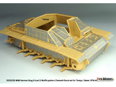Wwii German Stug.Iii Ausf.G Waffle Pattern Zimmerit Decal Set (For Tamiya/Takom/Rfm) - zdjęcie 6