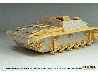 Wwii German Stug.Iii Ausf.G Waffle Pattern Zimmerit Decal Set (For Tamiya/Takom/Rfm) - zdjęcie 7