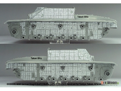 Wwii German Stug.Iii Ausf.G Waffle Pattern Zimmerit Decal Set (For Tamiya/Takom/Rfm) - zdjęcie 11