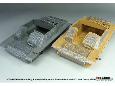 Wwii German Stug.Iii Ausf.G Waffle Pattern Zimmerit Decal Set (For Tamiya/Takom/Rfm) - zdjęcie 13