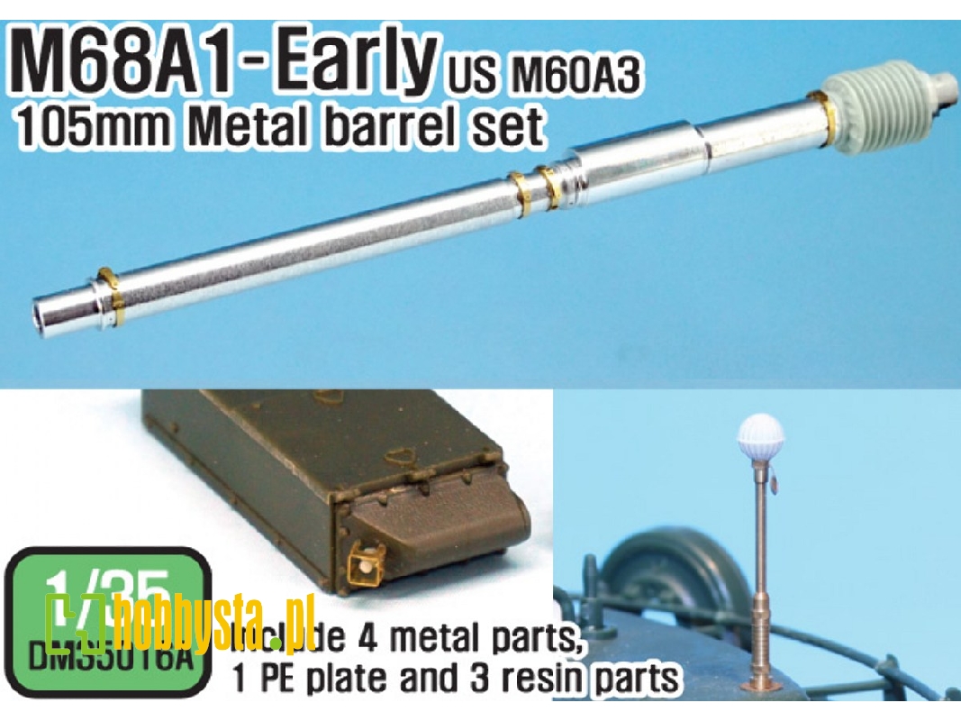 M68a1 105mm Metal Barrel Early Type(For 1/35 M60a3) - zdjęcie 1 M68a1 105mm Metal Barrel Early Type(For 1/35 M60a3) - zdjęcie 1