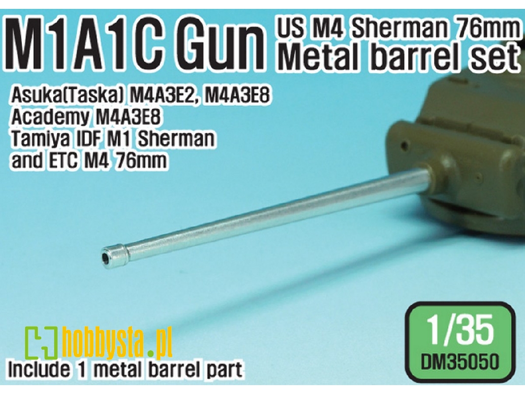 Us M4 Sherman 76mm M1a1c Metal Barrel Set (For 1/35 Sherman 76(W) Kit) - zdjęcie 1 Us M4 Sherman 76mm M1a1c Metal Barrel Set (For 1/35 Sherman 76(W) Kit) - zdjęcie 1