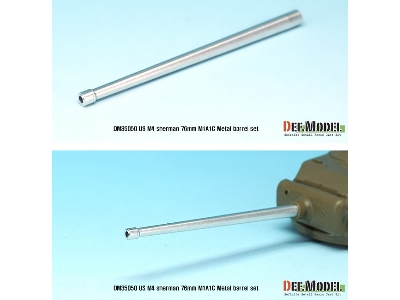 Us M4 Sherman 76mm M1a1c Metal Barrel Set (For 1/35 Sherman 76(W) Kit) - zdjęcie 3