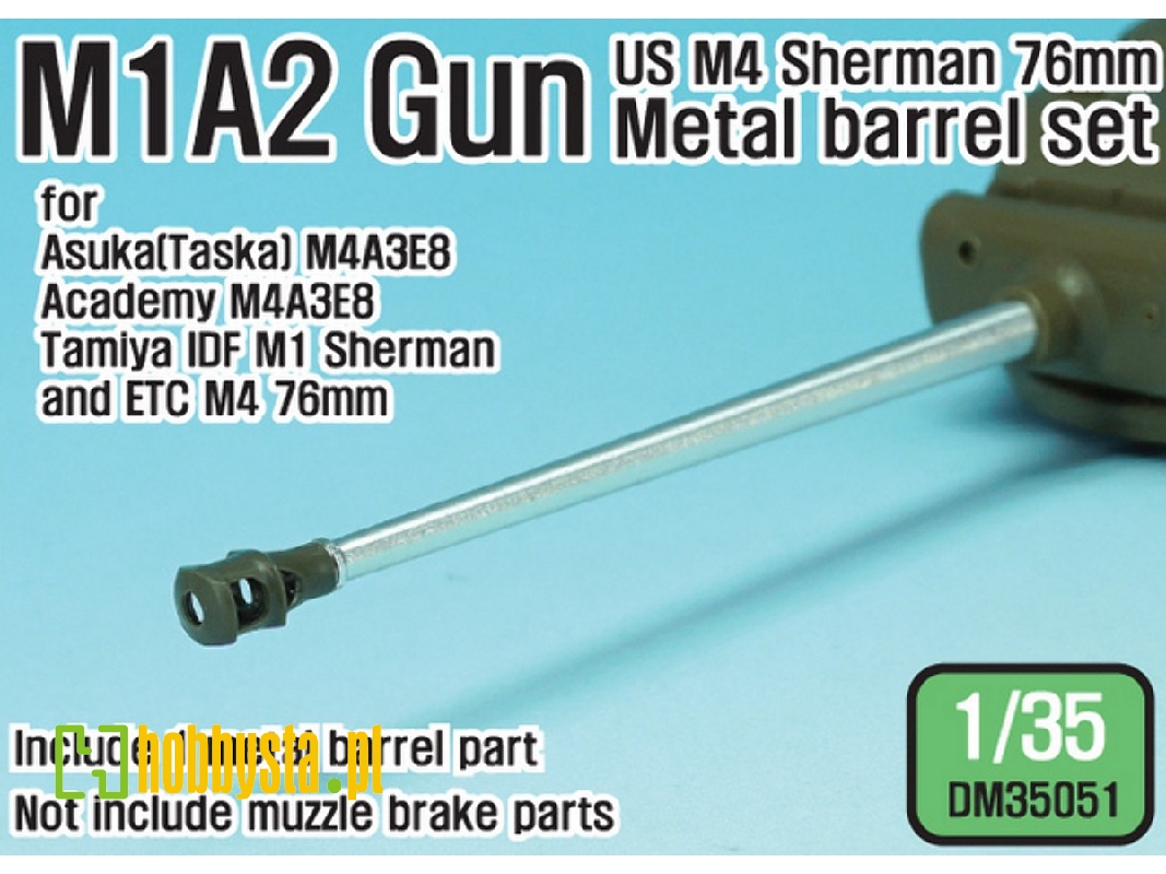 Us M4 Sherman 76mm M1a2 Metal Barrel Set (For 1/35 M4a3e8 Idf M1 Kit) - zdjęcie 1 Us M4 Sherman 76mm M1a2 Metal Barrel Set (For 1/35 M4a3e8 Idf M1 Kit) - zdjęcie 1