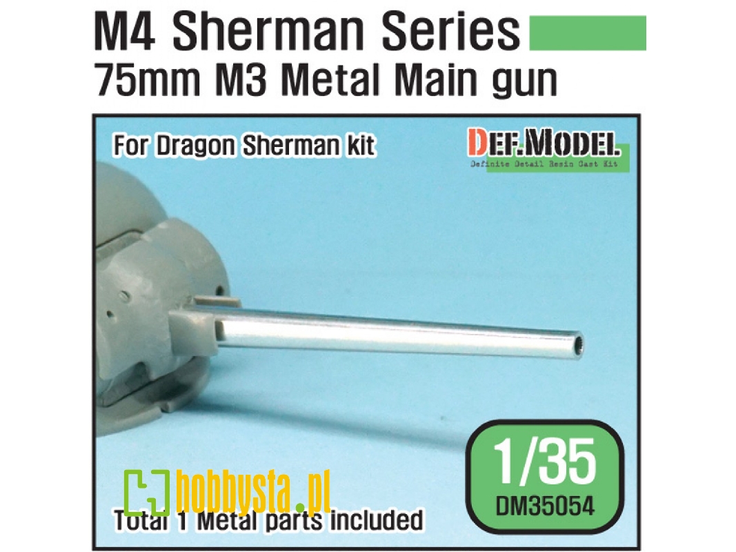 Us M4 Sherman 75mm M3 Metal Barrel Set (For Dragon 1/35) - zdjęcie 1 Us M4 Sherman 75mm M3 Metal Barrel Set (For Dragon 1/35) - zdjęcie 1