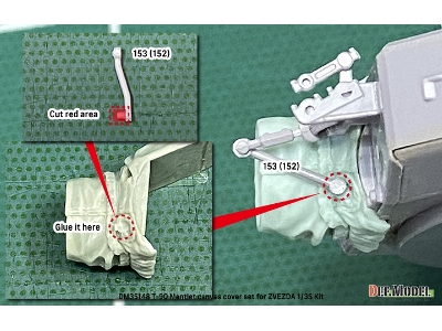 T-90 Russian Mbt Mantlet Canvas Cover Set (For Zvezda) - zdjęcie 8