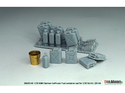 Wwii German Halftrack Fuel Container Set For Sd.Kfz. 251 Kit - zdjęcie 3