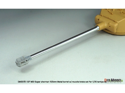 Idf M51 Super Sherman 105mm Metal Barrel With Muzzle Brake (For Tamiya 35323) - zdjęcie 4