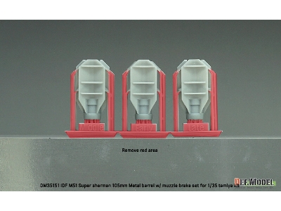 Idf M51 Super Sherman 105mm Metal Barrel With Muzzle Brake (For Tamiya 35323) - zdjęcie 5