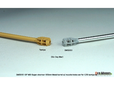 Idf M51 Super Sherman 105mm Metal Barrel With Muzzle Brake (For Tamiya 35323) - zdjęcie 6