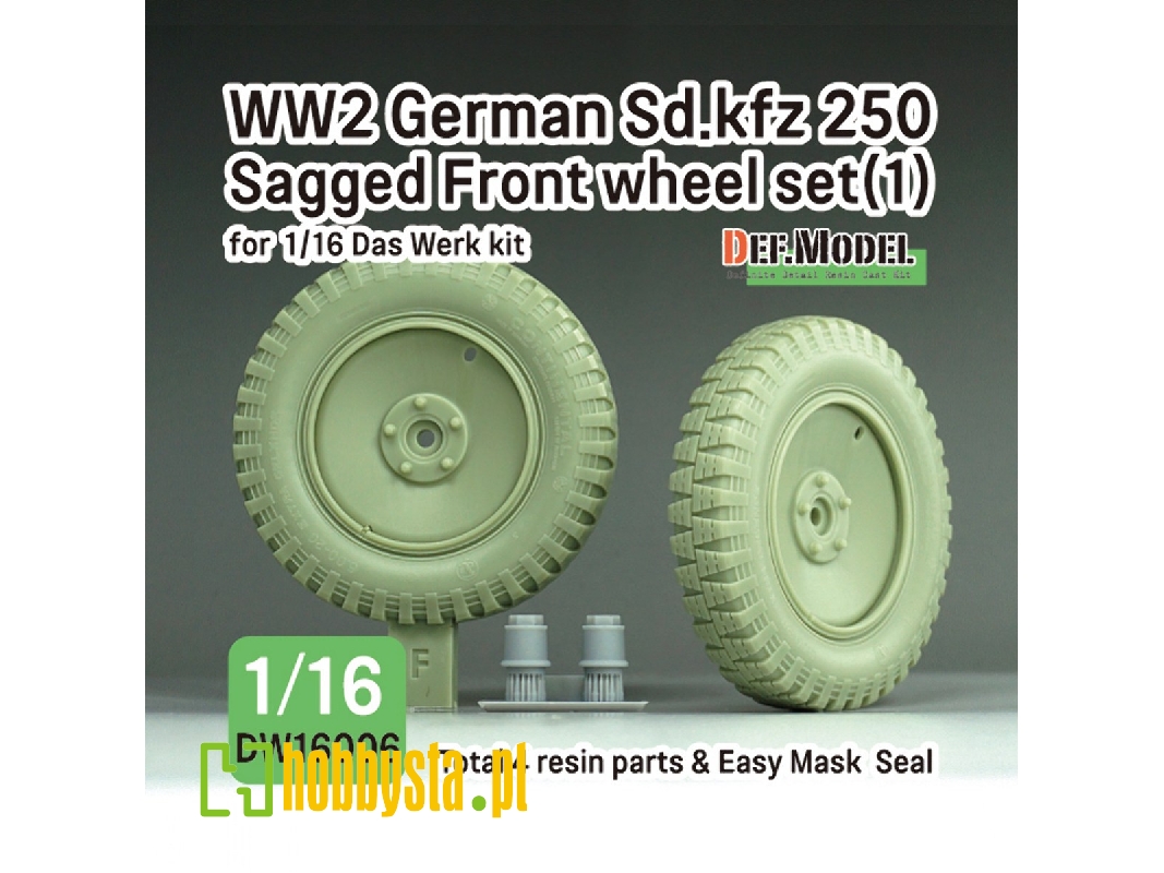 Ww2 German Sd.Kfz 250 Sagged Front Wheel Set (1) - (For Das Werk Kit) - zdjęcie 1 Ww2 German Sd.Kfz 250 Sagged Front Wheel Set (1) - (For Das Werk Kit) - zdjęcie 1