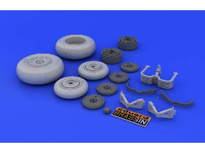  MiG-29 wheels 1/48 - Academy Minicraft - żywica i blaszki - zdjęcie 8