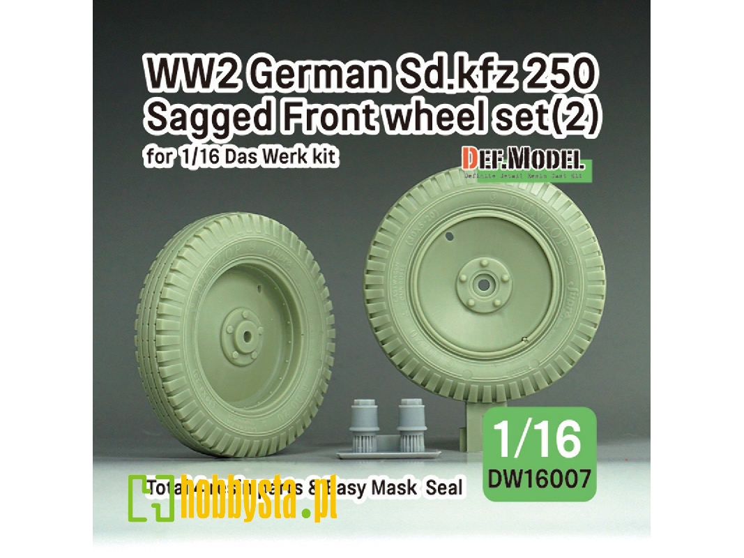 Ww2 German Sd.Kfz 250 Sagged Front Wheel Set (2) - (For Das Werk Kit) - zdjęcie 1 Ww2 German Sd.Kfz 250 Sagged Front Wheel Set (2) - (For Das Werk Kit) - zdjęcie 1
