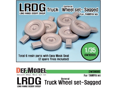 U.K Lrdg Truck Wheel Set (For Tamiya 1/35) - zdjęcie 1