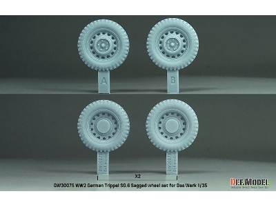 Ww2 German Trippel Sg.6 Sagged Wheel Set (For Das Werk) - zdjęcie 3
