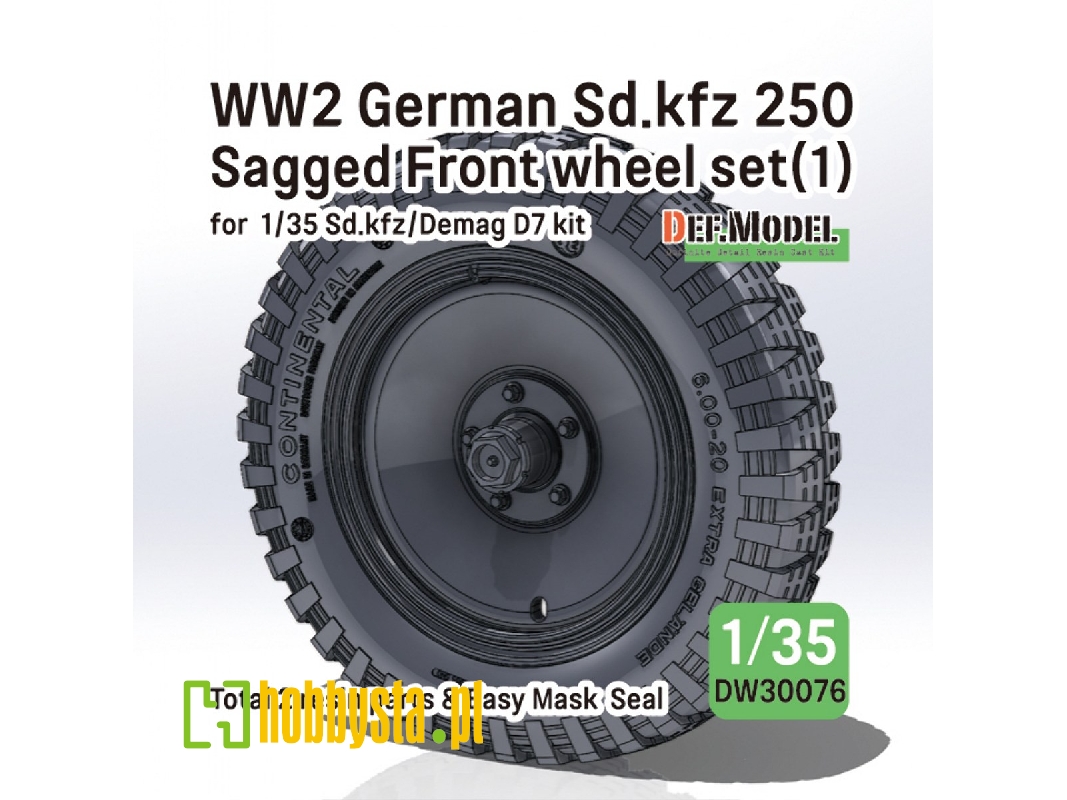 Ww2 German Sd.Kfz 250 Sagged Front Wheel Set (1) (For Sd.Kfz, Demag D7 Kit) - zdjęcie 1 Ww2 German Sd.Kfz 250 Sagged Front Wheel Set (1) (For Sd.Kfz, Demag D7 Kit) - zdjęcie 1