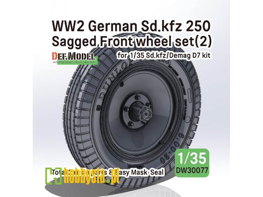 Ww2 German Sd.Kfz 250 Sagged Front Wheel Set (2) (For Sd.Kfz, Demag D7 Kit) - zdjęcie 1 Ww2 German Sd.Kfz 250 Sagged Front Wheel Set (2) (For Sd.Kfz, Demag D7 Kit) - zdjęcie 1