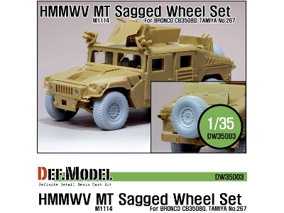 Hmmwv Mt Sagged Wheel Set -sagged (For Bronco 1/35 M1114) - zdjęcie 1