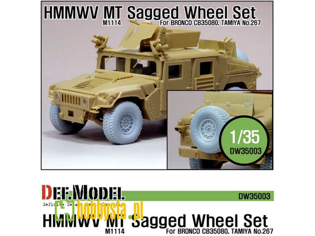 Hmmwv Mt Sagged Wheel Set -sagged (For Bronco 1/35 M1114) - zdjęcie 1 Hmmwv Mt Sagged Wheel Set -sagged (For Bronco 1/35 M1114) - zdjęcie 1