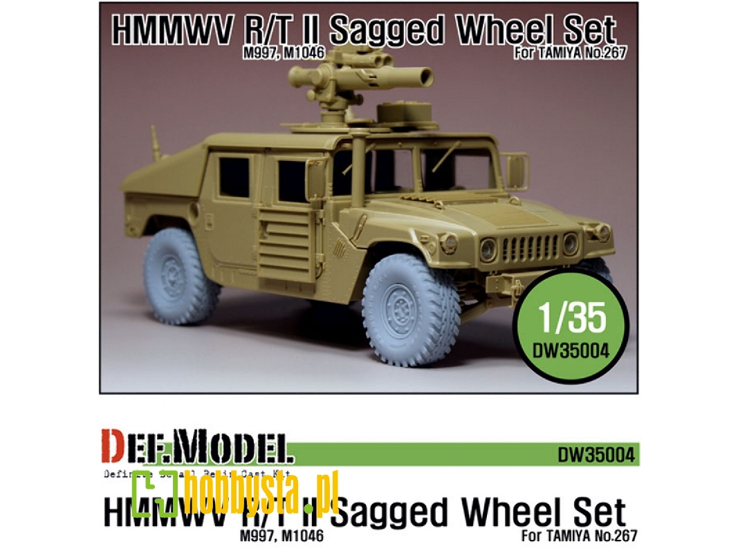 Hmmwv R/T Ii Sagged Wheel Set Sagged (For Tamiya 1/35 M1046) - zdjęcie 1 Hmmwv R/T Ii Sagged Wheel Set Sagged (For Tamiya 1/35 M1046) - zdjęcie 1