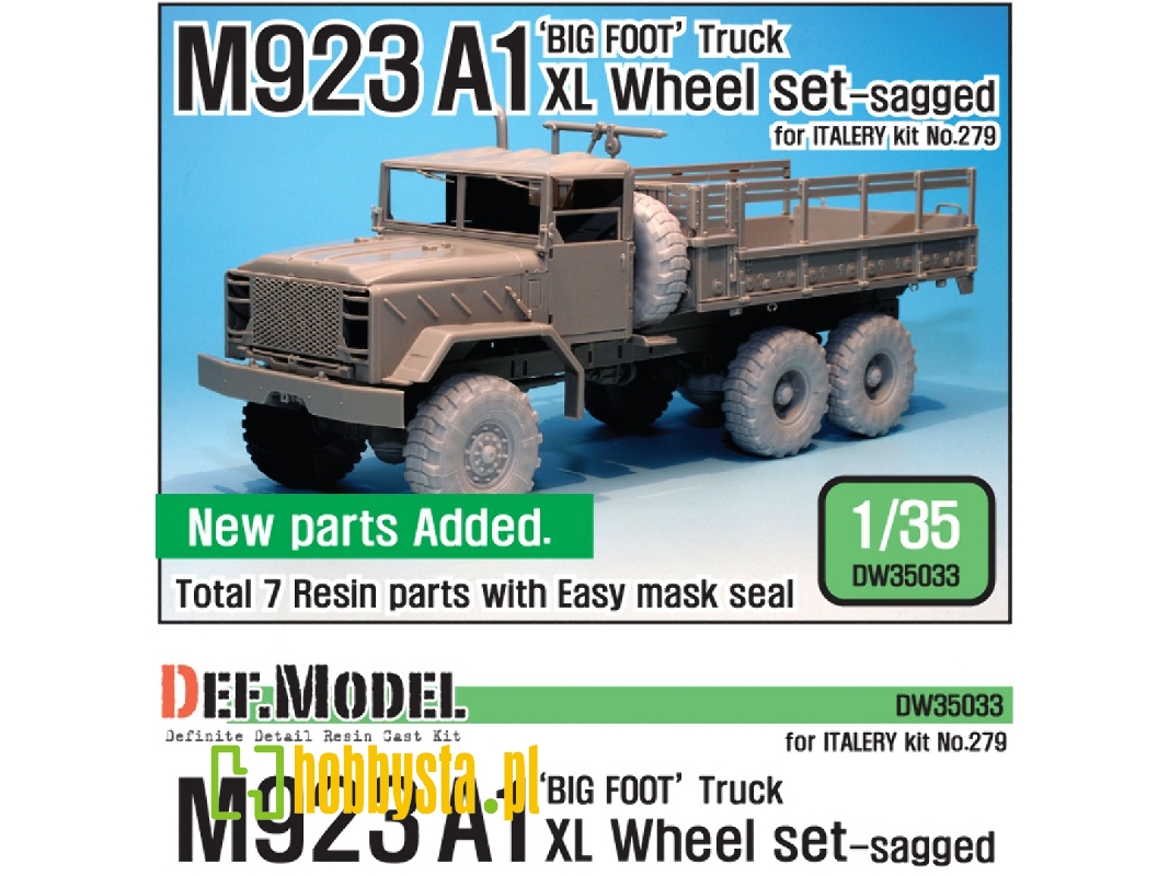 M923a1 Big Foot Truck Mich. Xl Sagged Wheel Set (For Italeri 1/35) - zdjęcie 1 M923a1 Big Foot Truck Mich. Xl Sagged Wheel Set (For Italeri 1/35) - zdjęcie 1