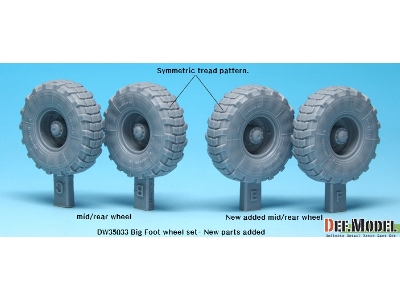 M923a1 Big Foot Truck Mich. Xl Sagged Wheel Set (For Italeri 1/35) - zdjęcie 6