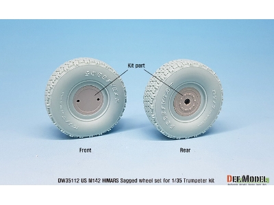Us M142 Himars Sagged Wheel Set ( For Trumpeter 1/35) - zdjęcie 4