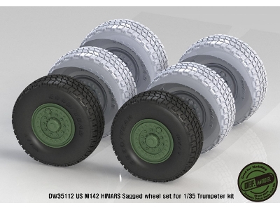 Us M142 Himars Sagged Wheel Set ( For Trumpeter 1/35) - zdjęcie 8