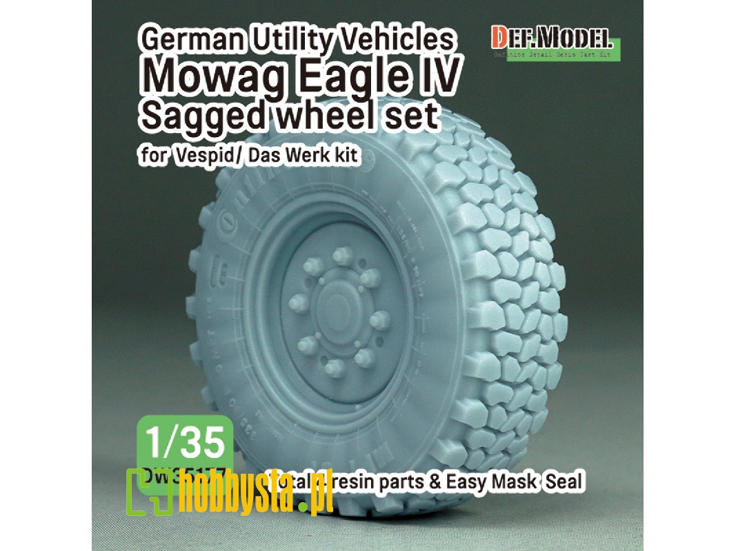 German Utility Vehicles Mowag Eagle Iv Sagged Wheel Set (For Vespid/Das Werk Kit) - zdjęcie 1 German Utility Vehicles Mowag Eagle Iv Sagged Wheel Set (For Vespid/Das Werk Kit) - zdjęcie 1
