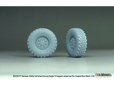 German Utility Vehicles Mowag Eagle Iv Sagged Wheel Set (For Vespid/Das Werk Kit) - zdjęcie 4