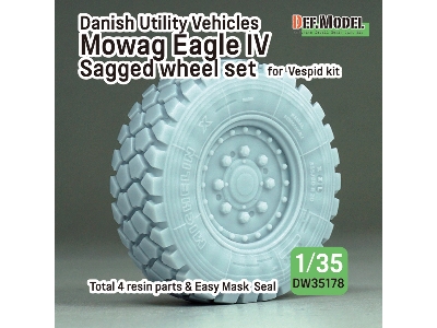 Danish Utility Vehicles Mowag Eagle Iv Sagged Wheel Set (For Vespid Kit) - zdjęcie 1