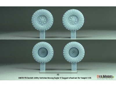 Danish Utility Vehicles Mowag Eagle Iv Sagged Wheel Set (For Vespid Kit) - zdjęcie 3