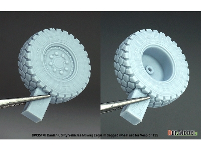 Danish Utility Vehicles Mowag Eagle Iv Sagged Wheel Set (For Vespid Kit) - zdjęcie 5