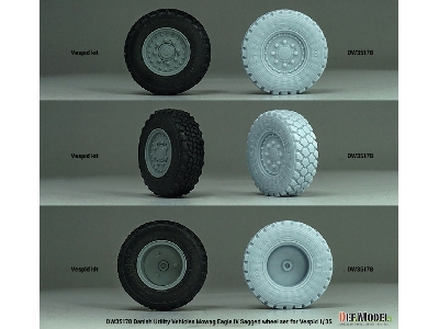 Danish Utility Vehicles Mowag Eagle Iv Sagged Wheel Set (For Vespid Kit) - zdjęcie 6