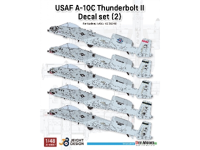 Usaf A-10c Thunderbolt Ii Decal Set (2) (For Academy 12348) - zdjęcie 1