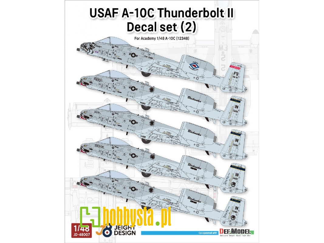 Usaf A-10c Thunderbolt Ii Decal Set (2) (For Academy 12348) - zdjęcie 1
