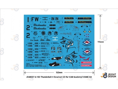 Usaf A-10c Thunderbolt Ii Decal Set (2) (For Academy 12348) - zdjęcie 2