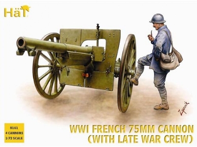 Wwi French 75mm Gun With Late War Crew - zdjęcie 1