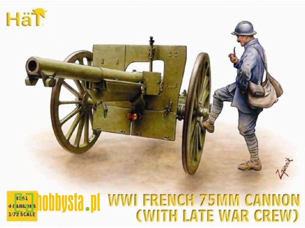 Wwi French 75mm Gun With Late War Crew - zdjęcie 1