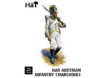 Napoleonic Austrian Line Infantry - Marching (18 Figures) - zdjęcie 1