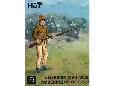 Confederate Infantry In "butternut Uniforms" Marching Set 1 - 18 Figures (American Civil War 1861-1865) - zdjęcie 1
