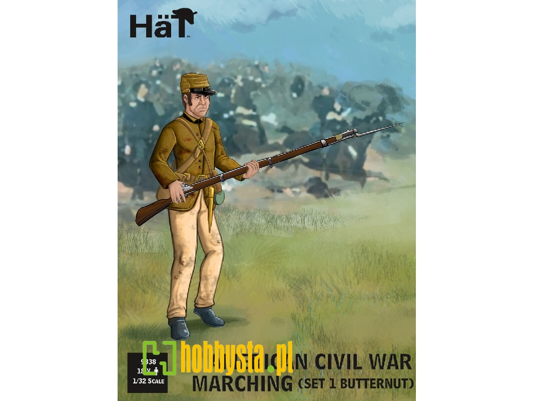 Confederate Infantry In "butternut Uniforms" Marching Set 1 - 18 Figures (American Civil War 1861-1865) - zdjęcie 1 Confederate Infantry In "butternut Uniforms" Marching Set 1 - 18 Figures (American Civil War 1861-1865) - zdjęcie 1